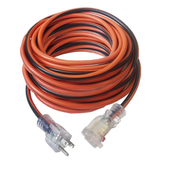 K-Tool International SJTW Extension Cord, 14 AWG, Indoor/Outdoor, 14/3, 1 Outlets, 50 ft KTIXD73346 - main